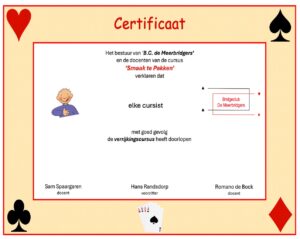 We feliciteren 25 cursisten met hun eindcertificaat